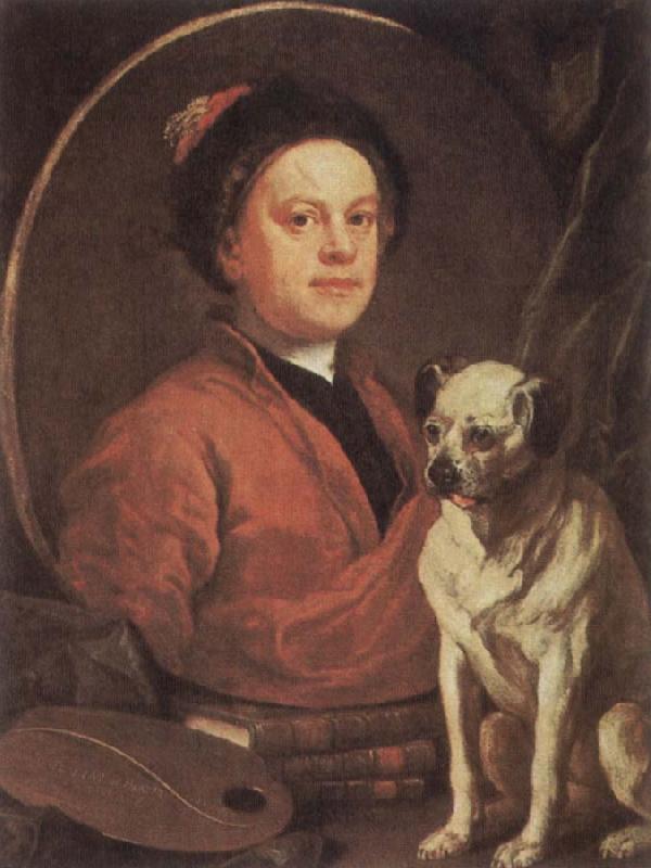 HOGARTH, William The Painter and his Pug oil painting image
